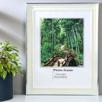 Фоторамка пластик 30х40 см "Светлая бирюза и сливки" 46,8х36,8х2 см