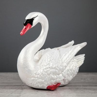 Копилка "Лебедь", белый цвет, 23 см,