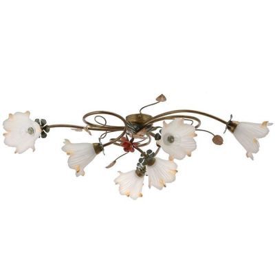 Люстра 66251/6 6х40Вт Е14 золото/медный/зеленый, 96х22 см