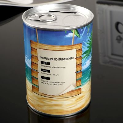 Копилка металл банка "Богатой жизни!" 10х7,3х7,3 см