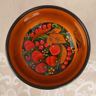 Конфетница,  13×12 см, хохлома