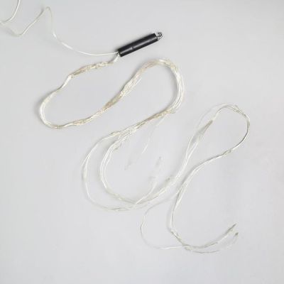 Гирлянда «Дреды» 1.5 м, IP20, серебристая нить, 125 LED, свечение тёплое белое, 12 В