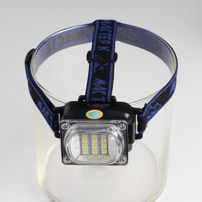 Фонарь налобный аккумуляторный "Мастер К." 5 Вт, 1200 мАч, 200 лм, USB, 8.5х6х6 см микс