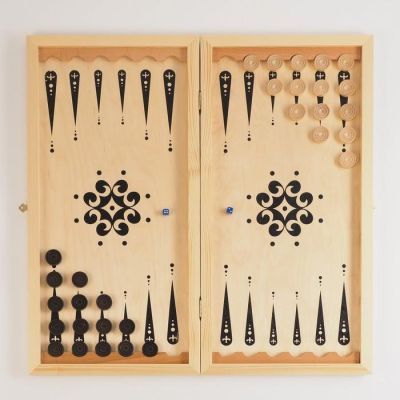 Настольная игра 2 в 1 "Танк Т-90А": шашки, нарды походные, 60 х 30 х 4 см