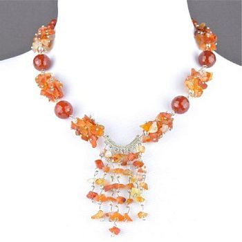 Бусы Сердолик "Франческа" арт. П3448