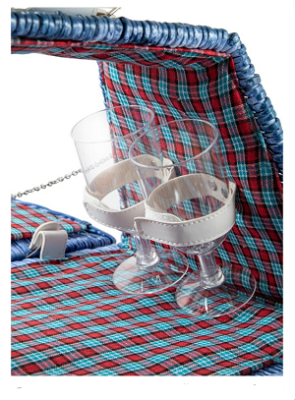 Корзина для пикника с посудой на 2 персоны (46 х 30 х 19 см)