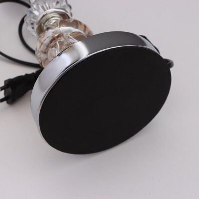 Лампа настольная с подсветкой RGB  "Арион" 1х40Вт Е27 220В хром 21х21х35 см.