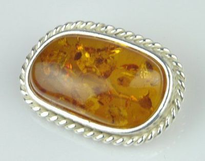 Брошь Янтарь "Медовый спас" арт.ЯК-233