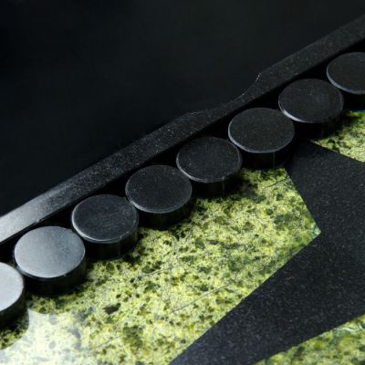 Нарды, с двухсторонней флорентийской мозаикой,  45х52х3 см, змеевик