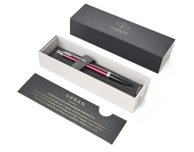 K 309 Ручка шариковая Parker Urban Core M Vibrant Magenta CT синие чернила подар.кор. (арт-1931582)