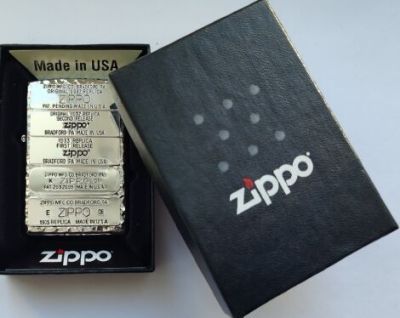 Зажигалка ZIPPO 250 Filigree Silver Logo с серебристыми штампами