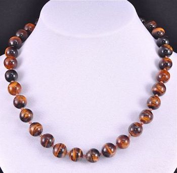 Бусы Тигровый Глаз "Классика №12" арт.НТГ-1у(12)-49-1у