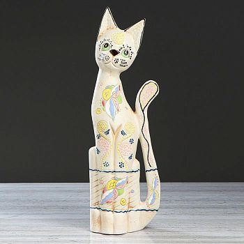 Копилка "Кот Египет", покрытие лак, бежевая, 52 см, микс