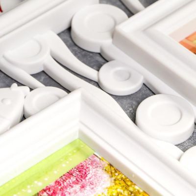 Фоторамка на 5 фото 10х10, 10х15 см "Рыбки" белая 34,5х45х2,5 см