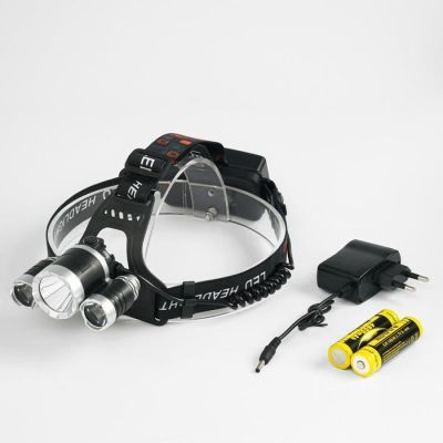 Фонарь налобный аккумуляторный, серия: "Мастер К", 6 х 9 см, от сети 220 Вт