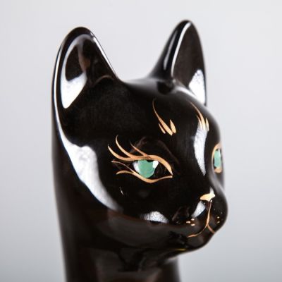 Копилка "Василиса", покрытие глазурь, чёрная, 47 см