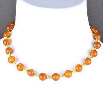 Бусы Сердолик  "Шамбала" арт. бП3362