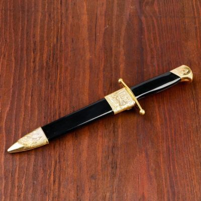 Сув. изделие нож, ножны чёрные с золотым, 35см, клинок 17 см