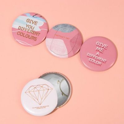 Зеркало «Надписи», d 7,5 см, рисунок МИКС