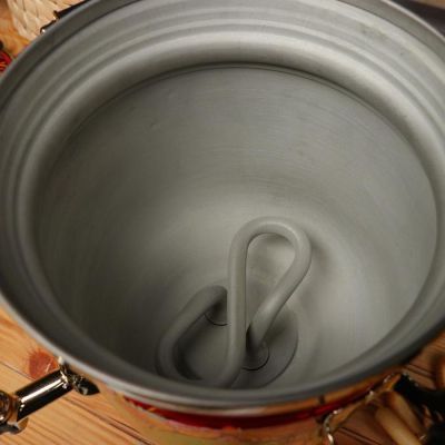 Набор «Рябина», 3 предмета, самовар 3 л, заварочный чайник 0,7 л, поднос