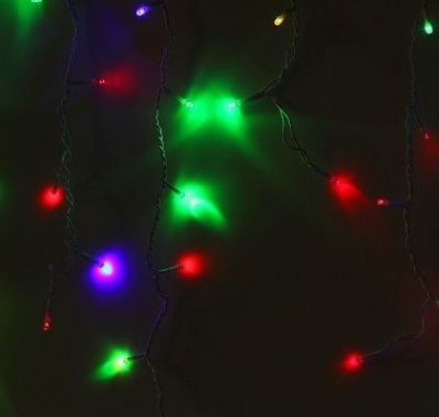 Гирлянда уличная "Бахрома" (Ш:3 м, В:0,6 м, нить белая)