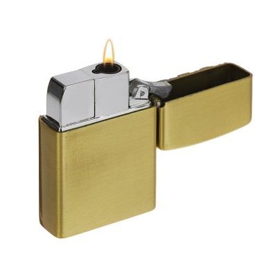 Зажигалка газовая "Крылатый боец", для мужчин, гравировка, цвет состаренное золото, 3.5х5 см