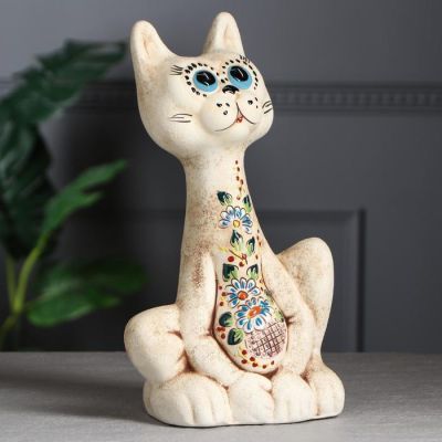 Копилка "Кот Вася", под шамот, 33 см, микс