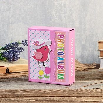 Фотоальбом на 40 фото 10х15 см "Зоопарк" в коробке, блёстки, объем.элемент МИКС 17х14х5 см