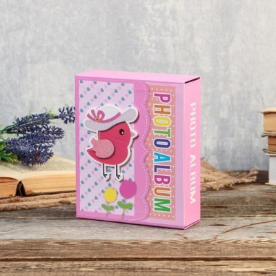 Фотоальбом на 40 фото 10х15 см "Зоопарк" в коробке, блёстки, объем.элемент МИКС 17х14х5 см