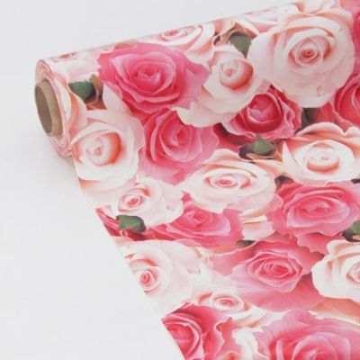 Клеёнка столовая на нетканой основе «Розы», 1,35×20 м