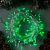 Гирлянда «Нить» 20 м, IP20, прозрачная нить, 200 LED, свечение зелёное, 8 режимов, 220 В