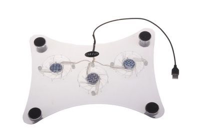 Охлаждающая подставка для ноутбука усиленная, 3 кулера (30х23см)