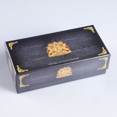 Трубка "Командор" классическая, серый мрамор, 13х3х4.5 см