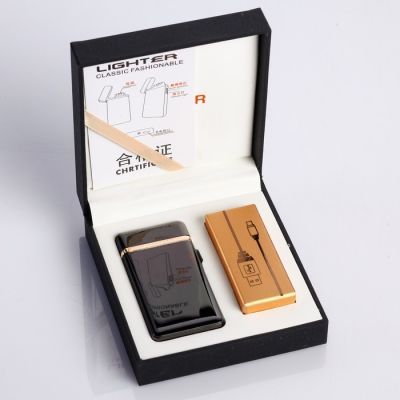 Зажигалка электронная, дуговая, USB, чёрная, 3.5х10х10 см