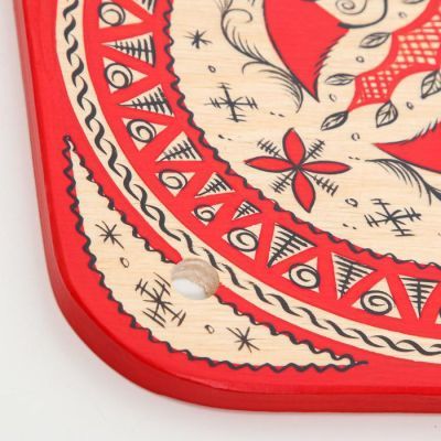 Подставка под горячее, 17×17 см, мезенская роспись