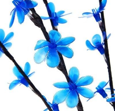 Светодиодная ваза "Цветок сакуры" (80 × 16 см. синий)