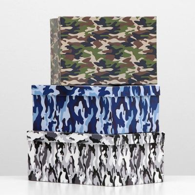 Набор коробок 3 в 1 "Милитари 2", 30,5 х 20 х 13 - 26 х 17,5 х 11 см