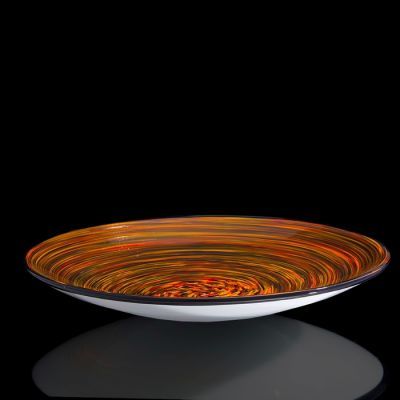 Блюдо интерьерное "Milan Glass", оранжевая