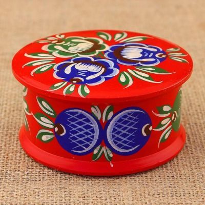 Шкатулка 9,5х4,5 см, городецкая роспись