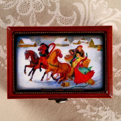 Шкатулка «Тройка метелица », 13х9 см