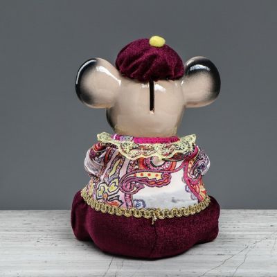 Копилка-декор "Мышонок-толстопуз", 21 см, микс