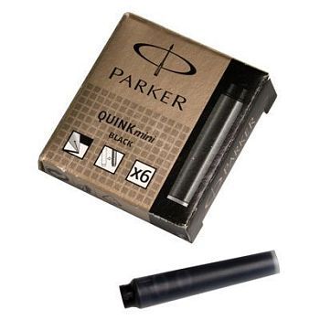 Z 11 MINI, Black Картридж Mini  для перьевых ручек Parker (цена за упаковку, 6шт в упаковку) (арт. - S0767220)