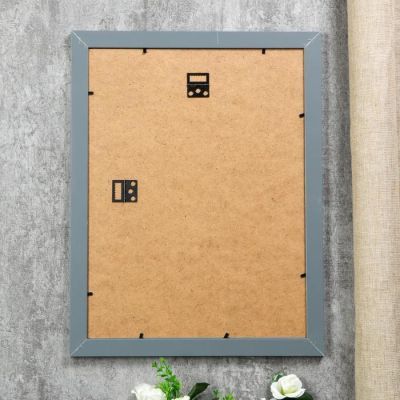 Фоторамка пластик 30х40 см "Розовая с серой обводкой" 44,6х34,6х1,2 см