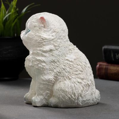 Копилка "Котенок" белый, 16х9х13см