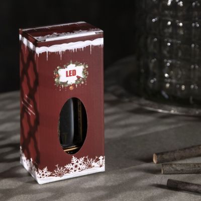 Светодиодная фигура «Ёлка в ротонде» 6.3 × 14 × 6.3 см, пластик, блёстки, батарейки AG13х3, свечение тёплое белое