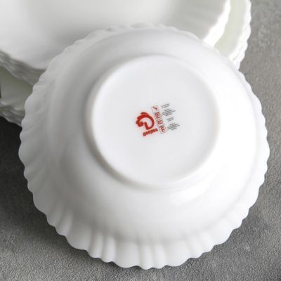 Сервиз столовый Доляна «Дивные каллы», 18 предметов: 6 тарелок d=17,5 см, d=23 см, 15×5 см