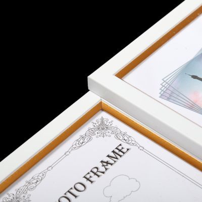 Фоторамка 20х37 см на 3 фото 10х15 см белый