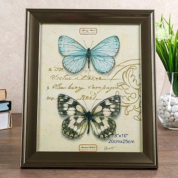 Фоторамка пластик 20х25 см "Патрик" тёмное серебро 29,4х24,4 см