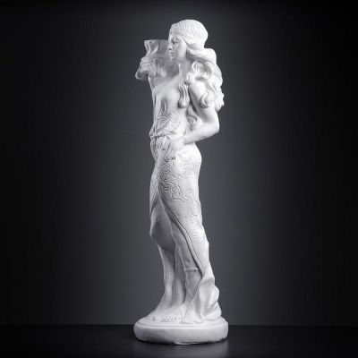 Фигура - подставка "Восточная красавица" белая, 30х27х90см