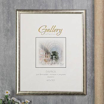 Фоторамка пластик Gallery 40х50 см 221 серебро